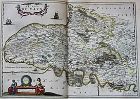 Mapa del país de Caux (Geographia Blaviana, Ámsterdam: Joan Blaeu, 1659])