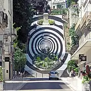 La escalera Denis-Papin decorada en 2018.