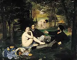 Le déjeuner sur l'herbe, de Manet, 1863.