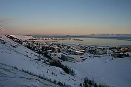 Sauðárkrókur y el área la bahía