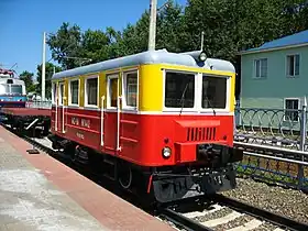 Coche automotor soviético AS1A en el Museo del Ferrocarril de Moscú