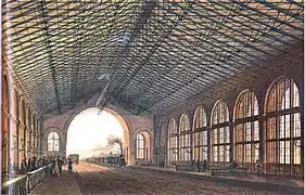 Sala de andenes de la Estación Nikoláievski (1844) (San Petersburgo)