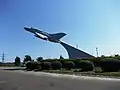 Monumento soviético de un avión