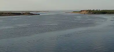 La desembocadura del río Solza en el mar Blanco