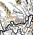 Mapa de 1701 donde aparece Surgut