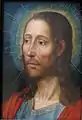 Quentin Metsys, Cristo, c. 1529. Porta la inscripción "יהשוה" (una de las varias formas del término Salvador).