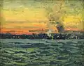 'Looking toward Jersey City' by Frederick Judd Waugh