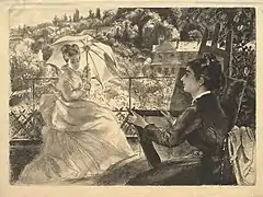 Terraza de la Villa Brancas (1876), de Félix Bracquemond, Instituto de Arte Clark, Williamstown