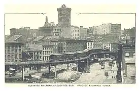 Vista de la torre del New York Produce Exchange