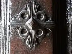 Herrajes de la puerta de la ermita de San Juan o del Cristo del Remedio (Briones, La Rioja). .