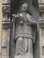 Estatua en la plaza de san José Oriol, Barcelona.