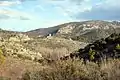 Vista general de las ruinas del castillo y ermita de Ntra. Sra. del Remedio en Alcalá de la Vega (Cuenca).