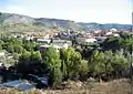 Vista parcial noroccidental del caserío Casas Altas (Valencia) desde la CN-330a