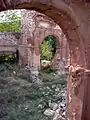 Detalle de las ruinas de la iglesia del Convento de San Guillermo, Castielfabib (Valencia).