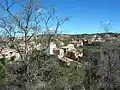 Vista parcial del caserío de Mas del Olmo, Ademuz (Valencia).