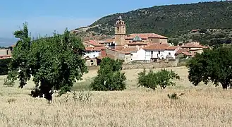 Vista parcial (meridional) de Puebla de San Miguel (Valencia), desde la ermita de la Inmaculada Concepción (2006).