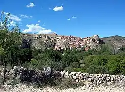 Vista del caserío de Castielfabib, desde Los Planos (2013).