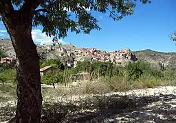 Vista del caserío de Castielfabib, desde Los Planos (2013).