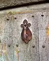 Detalle de picaporte en la puerta de una construcción tradicional (vernacular) en Vallanca (Valencia), año 2005.