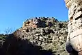 Detalle de mirador por debajo de los Estrechos del Cañamar, Ruta de los Estrechos del Ebrón, en El Cuervo (Teruel).