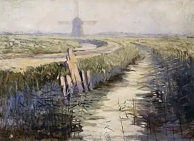 Camino junto a un canal, 1895