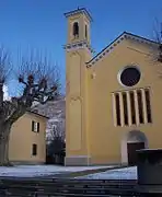 Vista parcial del Templo valdense de Torre Pellice