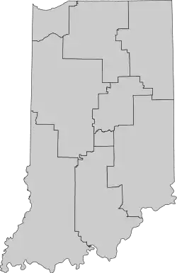 1.º distrito ubicada en Indiana