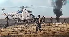 Operadores del 116.º Regimiento de Maniobras Operacional durante un entrenamiento.