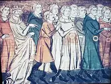 Expulsión de los judíos de Francia (1182), Grandes Chroniques de France, 1342. Museo del Pueblo Judío, Tel Aviv