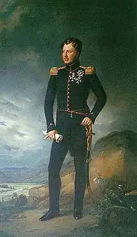 Guillermo I de Wurtemberg (1781-1864), el primer esposo, del cual se divorció. Retrato por Joseph Karl Stieler (1822).