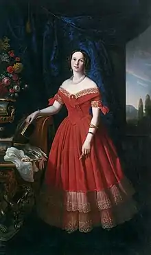 Retrato de su hija, Matilde, Princesa de Schwarzburgo-Sondershausen, 1841