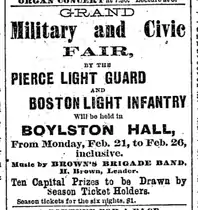 Anuncio de "Feria cívica y militar", 1881