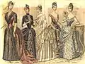 Atuendos de moda en Peterson's Magazine, 1888.