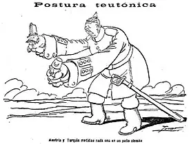 «Postura teutónica» (El Imparcial, 1915)