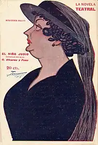 Caricaturizada por Tovar (1918)