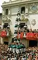 Primer tres de nou descarregat de los Castellers de Vilafranca, 30/08/1989