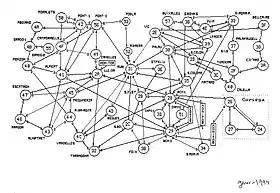 Figura IV: Topología de la red TRAME en el año 1994