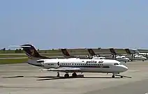 Beca Fokker F-28 de Pelita Air en 2001.