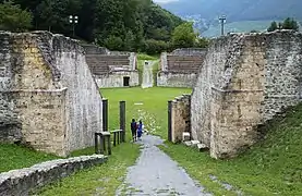 Rampa de acceso a la arena.