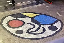 Pavimento Miró, punto de la Rambla donde se paró el vehículo-ariete.