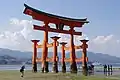 El Torii durante la marea baja.