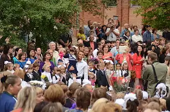 Ceremonia solemne en Donetsk, 1 de septiembre de 2013