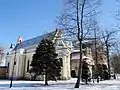 Palacio e iglesia de Sobański en Guzów