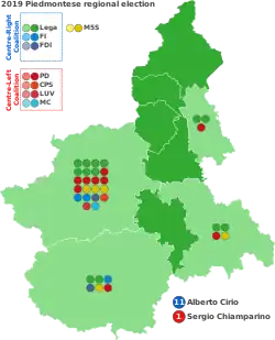 Elecciones regionales del Piamonte de 2019