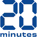 Logotipo de 20 Minutos desde el 9 de junio de 2021.