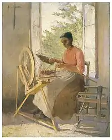 Niña hilando, 1896-1897