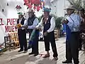 Los pastores adorando al Santo Niño Dios