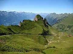 Acercándose a la cumbre cerca de Ober Stafel