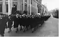 Las mujeres de Hirden marchan por la calle principal de Oslo.