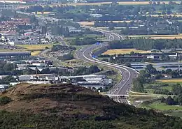 Primeros kilómetros de la A71, cerca de Clermont-Ferrand. Imagen de 2017.